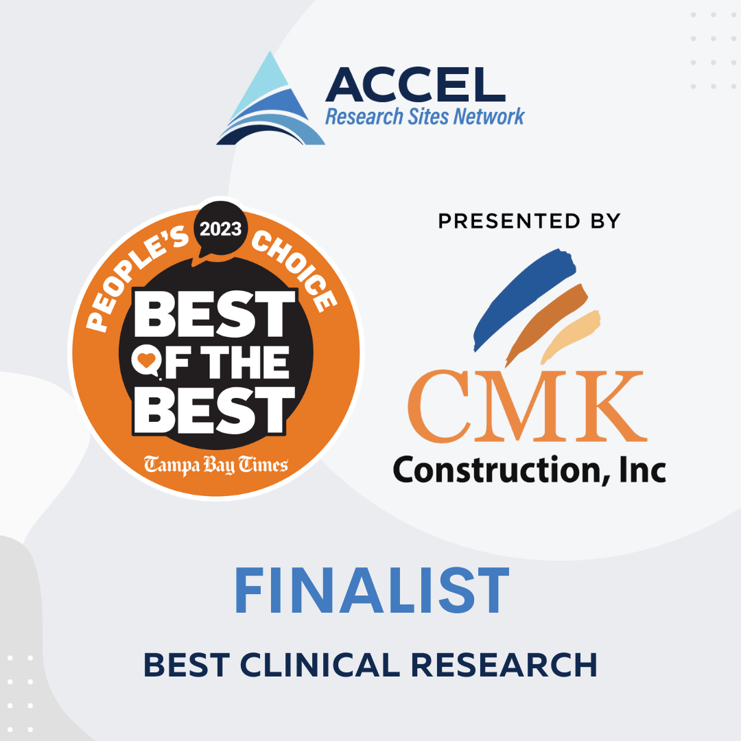 Accel Research Sites named Tampa Bay Times Best of the Best 2023 finalist Accel Research Sites